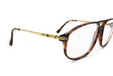Von Furstenberg lunettes man frame for eyewear // sunglasses brown acetate and golden metal // 80s deadstock frame aviator shape