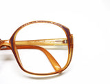 Christian Dior mod. 2107 col. 80 flat base frame glasses caramel lucite slightly glittered detailled Orchid violet, fashion Germany design
