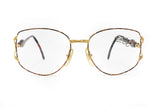 Womens butterfly eyewear oversize DEDALO by VENTURA made in Italy // golden frame with marble hot tones effects // Deadstock 1970s