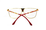 Laura Biagiotti mod. V 90 shiny gold & design pattern , Flat top unisex eyewear, Hype and colorfull