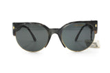 Luciano Soprani sunglasses round pantos marble effect slightely glittered ,vintage 1980s sunglasses hand made in Italy, New Old Stock