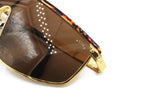 Wrapping mask sunglasses STING by AK mod. 642 col. 05 golden e dappled brown semireflective // vintage rare sunglasses New Old Stock