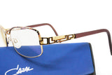 Vintage CAZAL womens eyewear // , gold & brown glittered top , vintage 80s frame