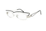 Modern design flat top oval frame NEOSTYLE mod. Holiday black & silver // Uncommon and hype eyewear made in Germany // Vintage funky 1980s