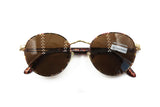 Vintage SERGIO TACCHINI sunglasses golden & brown dappled, Vintage Italian designer sunglasses 80s, New Old stock