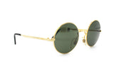 Round sunglasses round pantos STING by AK mod. 51, golden metal frame with STING writtens on arms, Deadstock 1990s