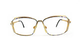 Vintage Cazal mod. 264 sunglasses frame// eyewear frame bright golden matte silver blue tones , Deadstock sunnies