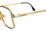 Vintage Cazal mod. 264 sunglasses frame// eyewear frame bright golden matte silver blue tones , Deadstock sunnies