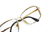 Vintage Cazal mod. 264 sunglasses frame// eyewear frame bright golden matte silver blue tones , Deadstock sunnies