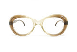 Vintage 1960s Butterfly frame acetate and metal // vintage 60s cellulose glasses brown & clear semitransparent