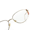 Little oval eyeglasses womens FIELMANN mod. swn 17 tr adorned pattern frame , sunglow gold colour // unconventionally chic