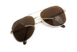 Luxury and Rare Aviator sunglasses John Player Special mod. JPS 210 golden plated 22K // 80s mens sunglasses brown lenses , New Old stock