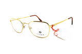 Golden eyewear 80s VOGUE made in italy mod. 3032 // vintage 1980s eyeglasses rectangular blunt avant garde