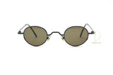 LOOK sunglasses mod. 633 little round sunnies with electric blue frame, Real hipster look , fashionable sunnies New Old Stock 80s