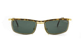 Wayfarer renewal golden & dappled STING mod. 643 with black minutiae, vintage sunglasses made in Italy, NOS deadstock