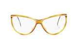 SAPHIRA mod. 4176 woman half lunettes mask glasses // Lightweight acetate glasses caramel tones // New Old Stock 1980s