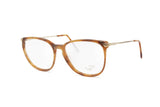 Trevi mod. VIP 884 eyeglasses eyewear frame acetate and metal // Golden & Brown wood effect // Squared frame // Deadstock 1970s