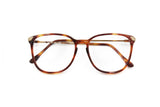 Trevi mod. VIP 884 eyeglasses eyewear frame acetate and metal // Golden & Brown spotted // Squared frame // Deadstock 1970s