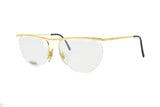 Missoni m 316 bohemian golden glasses eyewear // half rimmed frame wired // New Old Stock 80s