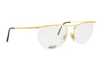 Missoni m 316 bohemian golden glasses eyewear // half rimmed frame wired // New Old Stock 80s