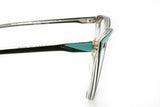 Lanvin Paris mod. OL 628 Cat eye frame acetate and metal // azure & black asymmetric front // High luxury and fashion ladies eyewear // NOS