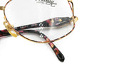 Womens butterfly eyewear oversize DEDALO by VENTURA made in Italy // golden frame with marble hot tones effects // Deadstock 1970s