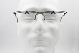 Modern design flat top rimless frame ocean blue & silver // Uncommon and hype eyewear full lightweight metal // vintage circa 1980s