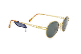 Filos sunglasses round pantos Golden metal,  Italian 80s sunglasses designer, New Old Stock