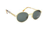 Filos sunglasses round pantos Golden metal,  Italian 80s sunglasses designer, New Old Stock