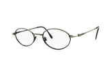 Oval eyewear frame silver & black aged NIGURA mod. NC 120 // oval stretched frame vintage 1980s, metal frame
