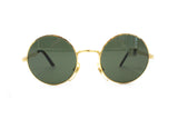 Round sunglasses round pantos STING by AK mod. 51, golden metal frame with STING writtens on arms, Deadstock 1990s