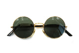Round sunglasses round pantos STING by AK mod. 51, golden metal frame with STING writtens on arms, Deadstock 1990s