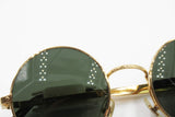 Round sunglasses round pantos STING by AK mod. 51, golden metal frame with STING writtens on arms, Deadstock 1990s