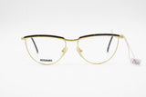 Missoni M 325 cat eye frame with half lunettes lenses // Golden & reflective Red Green // New Old Stock 1980s