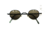 LOOK sunglasses mod. 633 little round sunnies with electric blue frame, Real hipster look , fashionable sunnies New Old Stock 80s