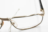 Jean Louis Scherrer outstanding squared Black & Gold eyewear frame // Deadstock 1980s