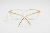 Vogart womens eyeglasses frame clear pink acetate // semitransparent cellulose with embellishments // New Old Stock 1970s