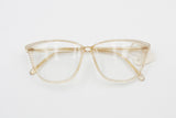 Vogart womens eyeglasses frame clear pink acetate // semitransparent cellulose with embellishments // New Old Stock 1970s
