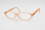 Peach Pink colour acetate cay eye slim United Colors of Benetton mod. Ben Sun // Opaque peach acetate womens ladies // Deadstock 1990s