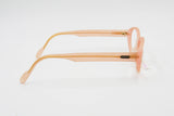 Peach Pink colour acetate cay eye slim United Colors of Benetton mod. Ben Sun // Opaque peach acetate womens ladies // Deadstock 1990s