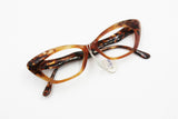 Vintage 80s slim acetate cat eye brown dappled Overture by Lastes mod. Isabel // Vintage 1980s womens eyewear frame // Dead stock