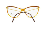 SAPHIRA mod. 4176 woman half lunettes mask glasses // Lightweight acetate glasses caramel tones // New Old Stock 1980s