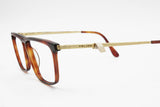 Vogart line mod. Police 1112 rectangular flat top frame brown & Goldden // Fleet arm System // Deadstock glasses 1970s