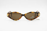 Rare sunglasses Vogart by Police 3117 high italian design // Brown & Black dappled Golden hinges // womens diva sunglasses // Deadstock 80s