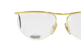 Missoni m 316 bohemian golden glasses eyewear // half rimmed frame wired // New Old Stock 80s