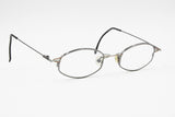 TAXI M-18 rare unique designer eyewear , gunmetal silver and hand painted details // square eyewear modern style, 1990s