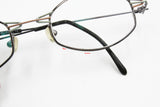 TAXI M-18 rare unique designer eyewear , gunmetal silver and hand painted details // square eyewear modern style, 1990s