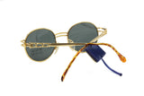 Filos sunglasses round pantos Golden metal,  Italian 80s sunglasses designer, New Old Stock