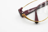 Missoni M183 vintage double edge cat eye Red marbled & Gold // Eyeglasses frame made in Italy // New Old Stock 1980s
