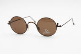 Paco Rabanne mod. XS little round sunglasses brown dappled , Total metal frame hipster dandy style , New Old Stock 1990s